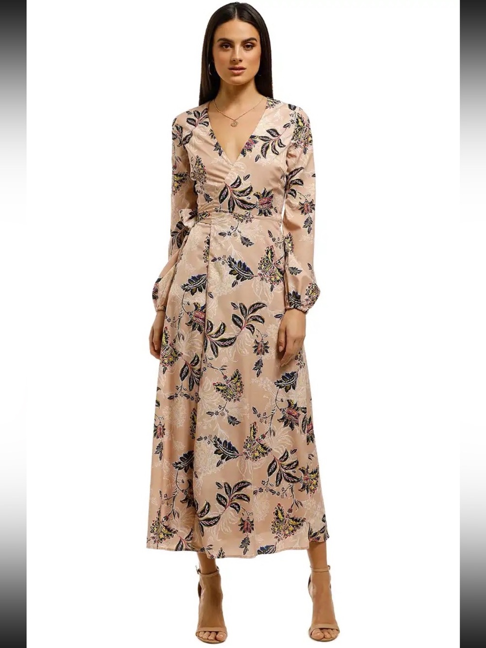 Revolve The Jetset Diaries Azalea Pink Floral Midi Wrap Dress Size XS